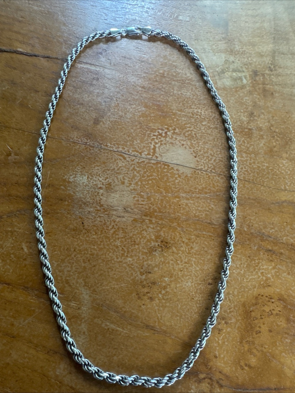 Heavy Italy 925 Sterling Silver Braided Link Chain Necklace 20” Lobster Clasp ⛓️